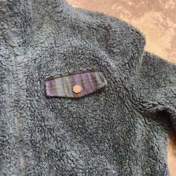 Pendleton Fuzzy Sherpa Fuzzy Zip Jacket Long Sleeve Dark Blue Women's Size Large - Picture 4 of 12